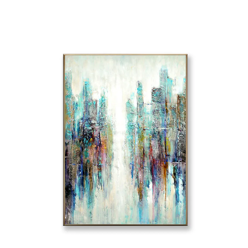 Нордическая абстрактная ручная рисованная Акриловая картина маслом настенная