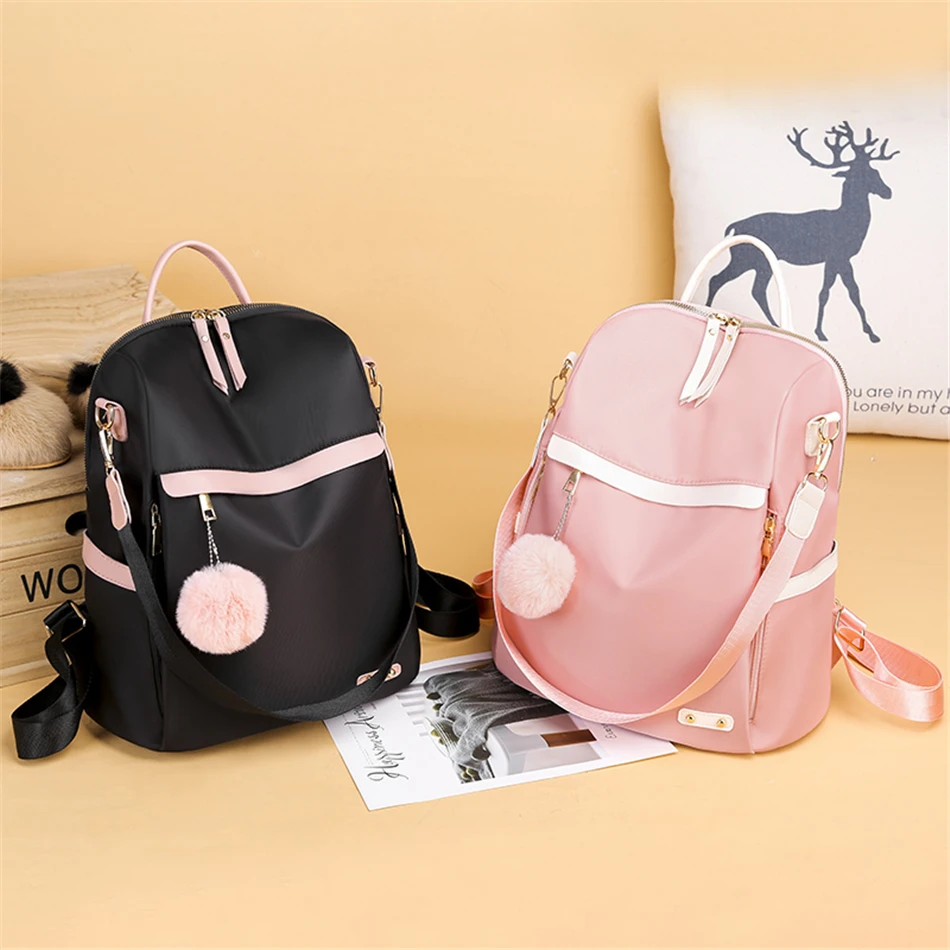 Повседневный женский рюкзак сплошной цвет женские сумки через плечо Модные