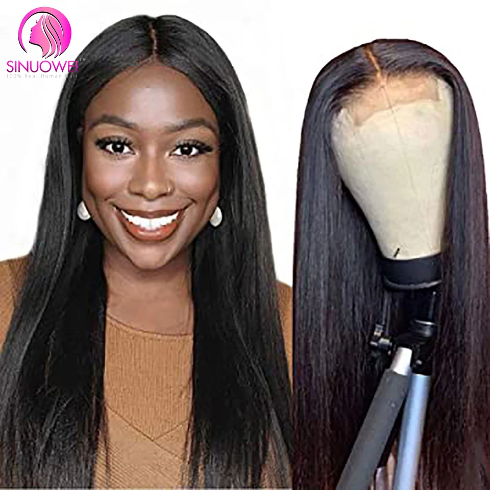 

Sinuowei Straight 10-28Inch T Part Lace Front Human Hair Wigs 4x1 & 13x1 Brazilian T Part Lace Human Hair Wigs For Women