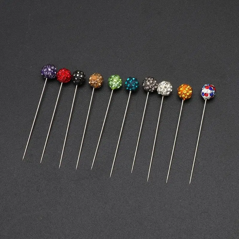 Броши с кристаллами и шариком 30 шт. | Украшения аксессуары