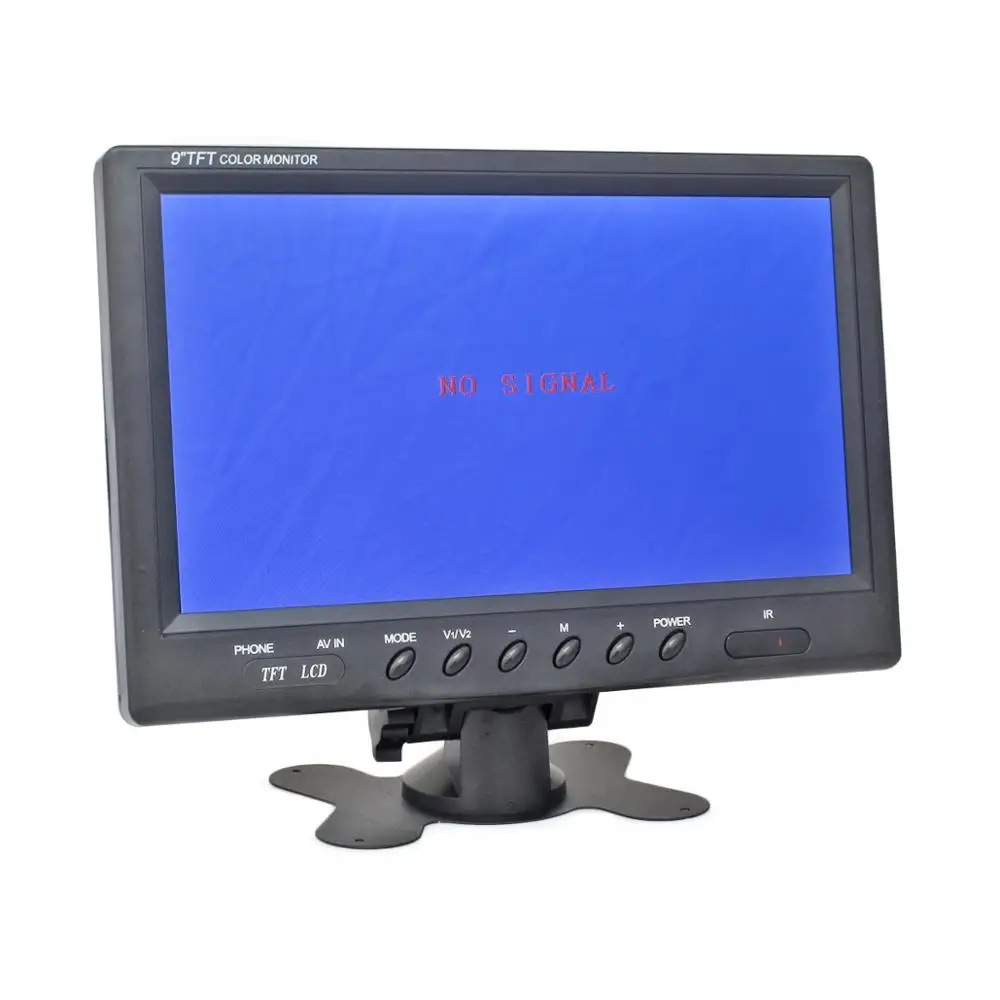 SMALUCK 9 дюймов TFT LCD монитор автомобиля дисплей задний вид экран с BNC/AV вход пульт