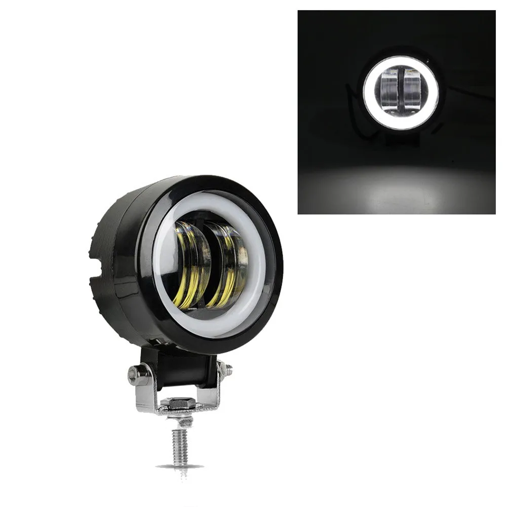 

Universal Spot RoundLEDWork Light 20W 12V-80V IP68 Waterproof Round Angel Eyes LED Light Portable Spotlights Motorcycle