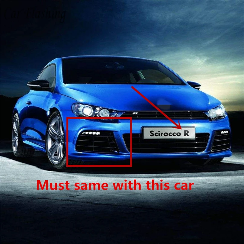 Автомобильная проблесковая для Volkswagen VW Scirocco R 2010 2014 светодиодный DRL Дневной