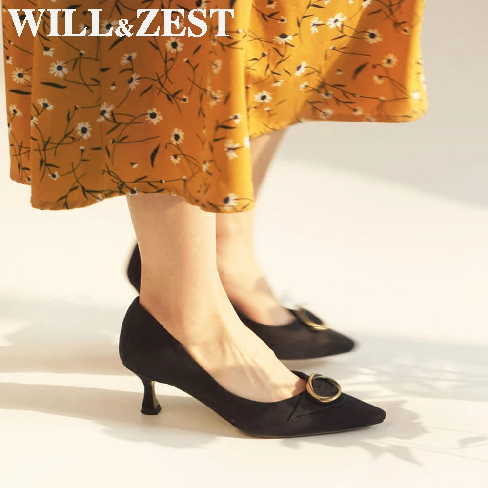 Will & Zest джинсовые туфли лодочки обувь для дома Женская летняя черного цвета на