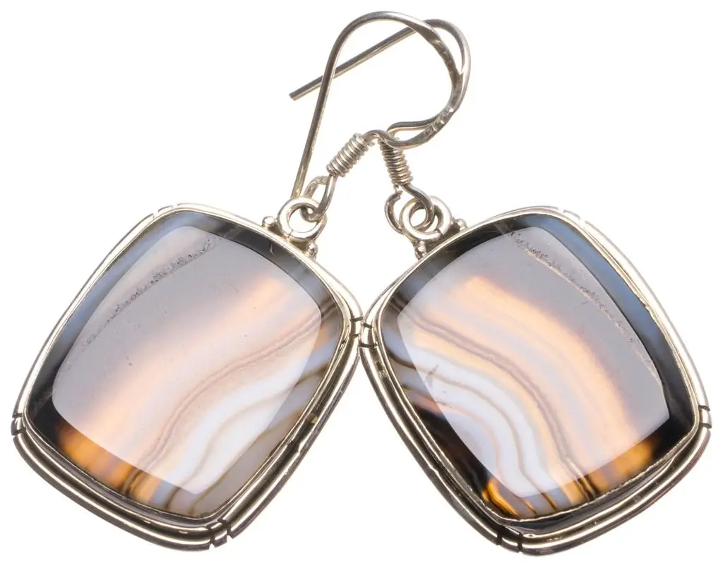 Винтажные серьги ручной работы из натурального драгоценного камня серебро 1 75