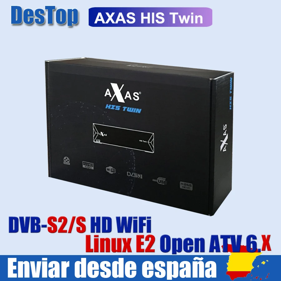 2 шт. Axas His Twin DVB S2/S HD Enigma спутниковый ТВ приемник WiFi + Linux E2 открытый ATV H.265 приставка