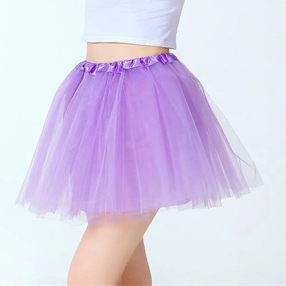 Женская мода для взрослых 3 слоя мини-тюль искусственная балетная танцевальная