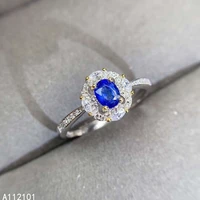 kjjeaxcmy fine jewelry s925 sterling silver inlaid natural sapphire new girl exquisite ring support test chinese style