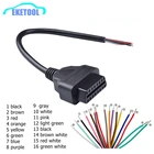 10 шт.лот, новинка, 16-контактный разъем OBD2, штепсельная вилка, адаптер OBD OBDII EOBD J1962 OBD2, 16-контактный адаптер, гнездовой кабель для открытия