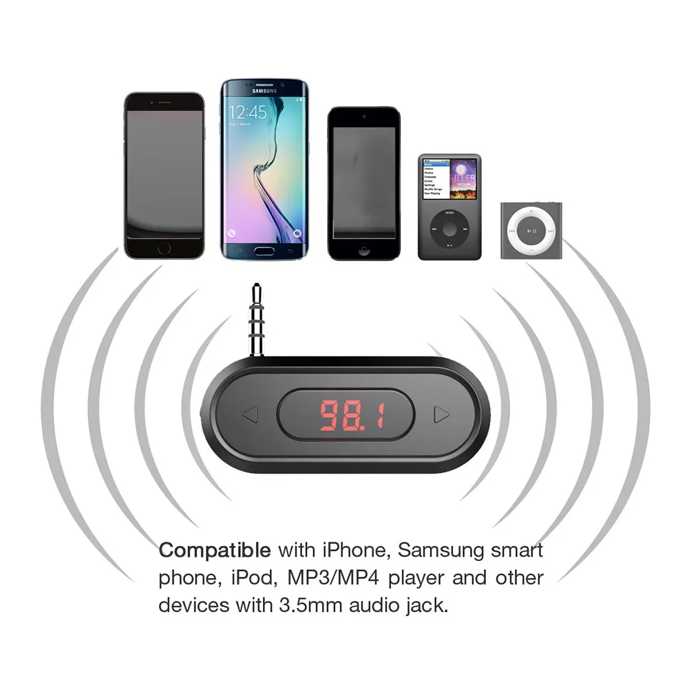 Radio Adapter Handsfree Devices Wireless Modulator FM Transmitter Accessories Auto Audio Kit LCD Display Smart Phone Call |