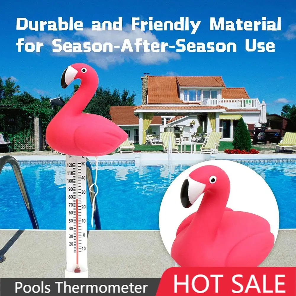 

Floating Swimming Pool Thermometer Gauge Cartoon Flamingo Shape Thermometers With String For Swimming Pools Spas Hot Tubs