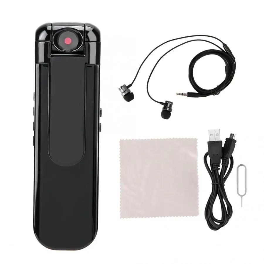 Карманный видео аудио рекордер 1080P вращающаяся линза DVR USB диктофон