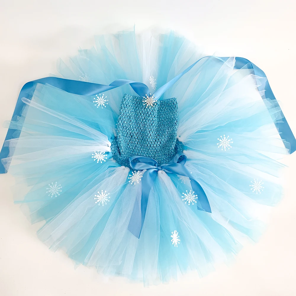 Костюм принцессы Эльзы для девочек Snowflak королевы платье на день рождения