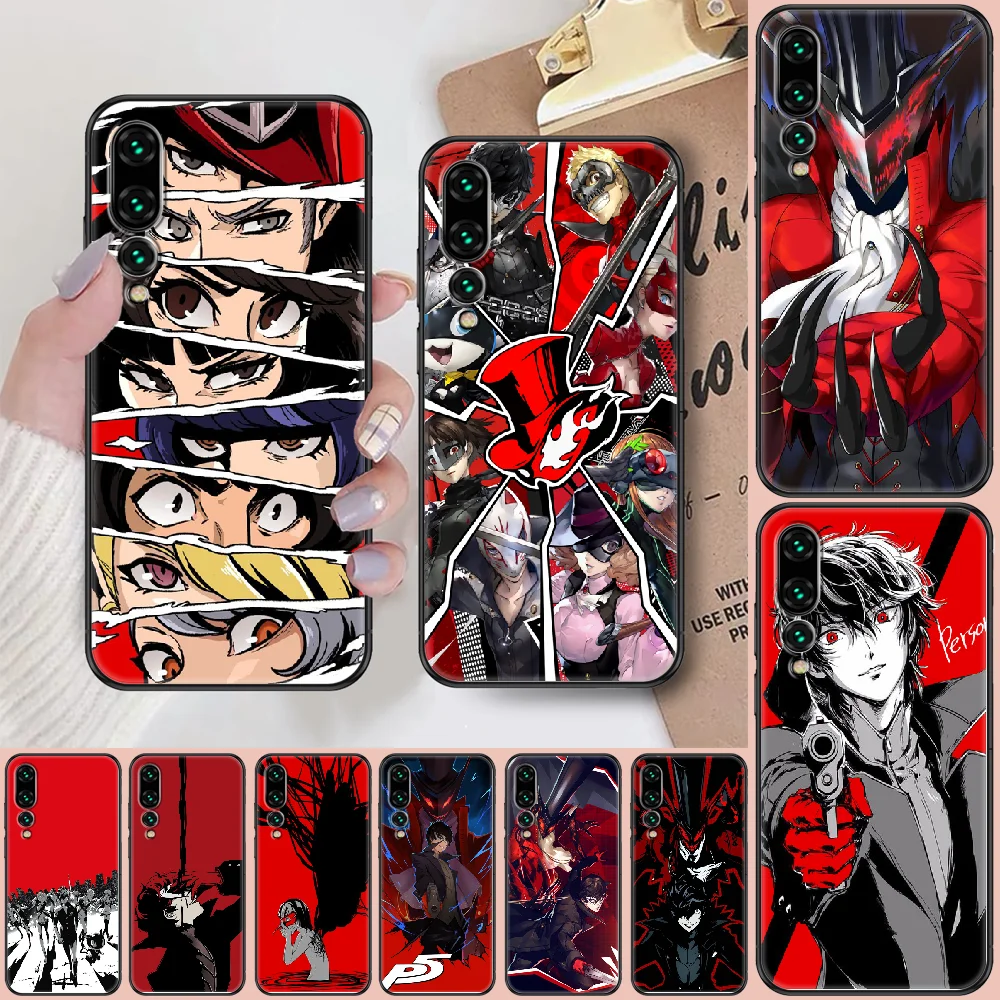 Чехол для телефона Persona 5 P5 Game Huawei P Mate P10 P20 P30 P40 10 20 Smart Z Pro Lite 2019 Черный Модный prime