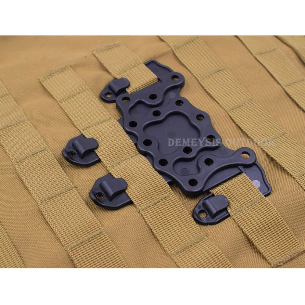 Tactical Strike MOLLE Holster Adapter Airsoft Paintball Gun Platform Hanger C Q C Hunting Shooting Vest Accessories Ambidextrou