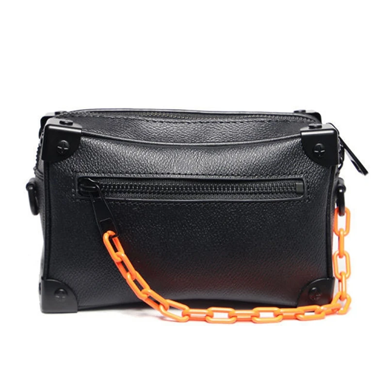 Небольшой площади сумки для женщин Модный Роскошный чехол сумка цепочка унисекс