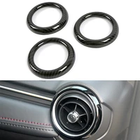 carbon look chrome for mazda cx3 cx 3 2018 2019 2020 air condition air vent outlet ring cover trims car accessories