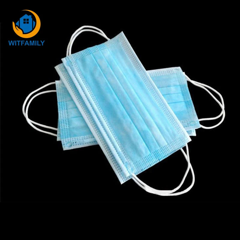 Non Woven Mask 3 Ply Disposable Mouth Masks Breathing Safety Bacteria Prevention Face Earloop Dust Antiviral Mask|Маски для