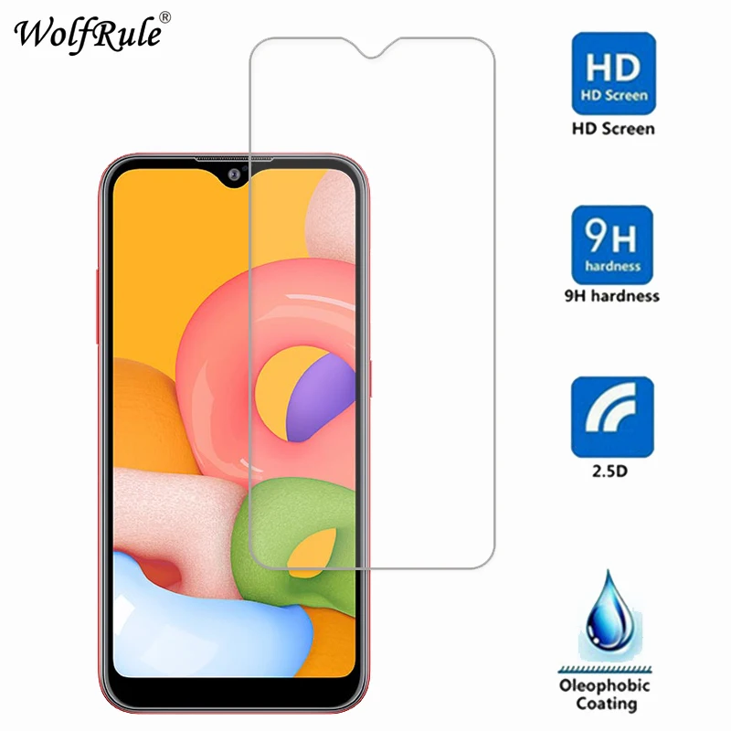 2 piezas de Protector de pantalla para Samsung Galaxy A01 vidrio templado de pantalla para Samsung A01 vidrio Protector para Samsung A01 5,7''-2