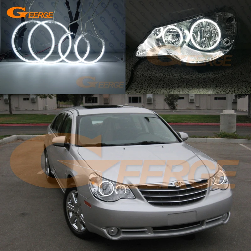 Для Chrysler Sebring 2007 2008 2009 2010 фара отличная ультра яркая CCFL ангельские глазки Halo