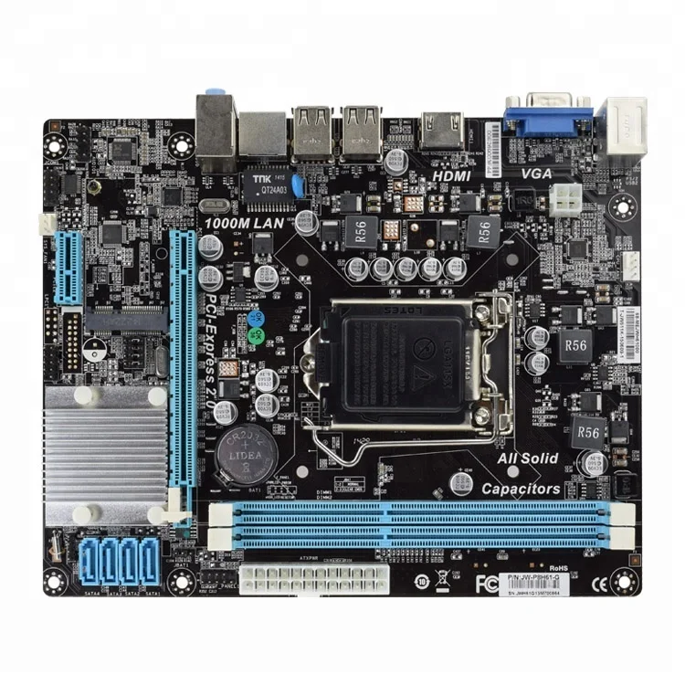 

Desktop H61 mainboard Support DDR3 800/1066/1333 MHZ Max memory 8G