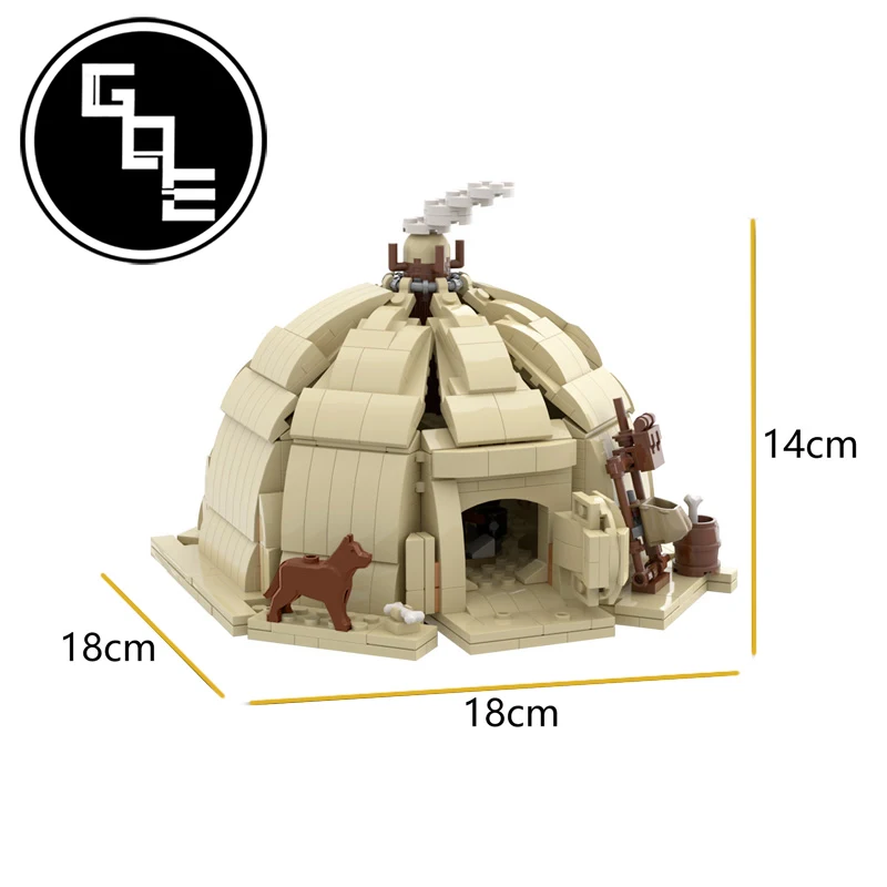 

Star Plan Blocks Double Building Slums City House Model Street View Desert Village City Architecture Bricks Children Toys Gifts