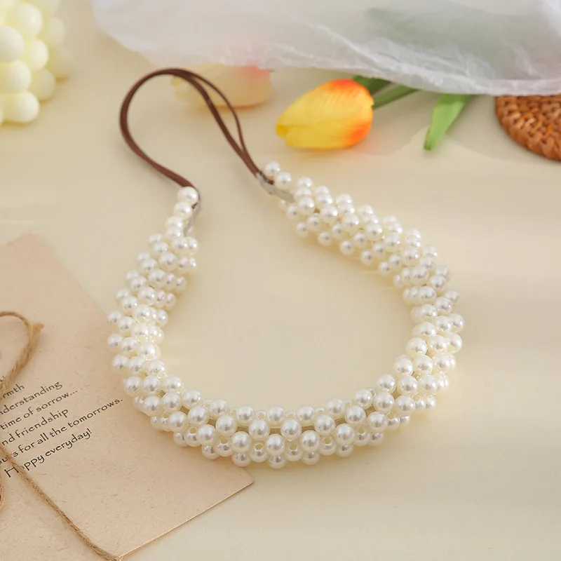

Women Girl Elastic Pearl Hair Rope Elegant Fashion Girls Hair Headwear Wedding Party Favors Birthday Gift