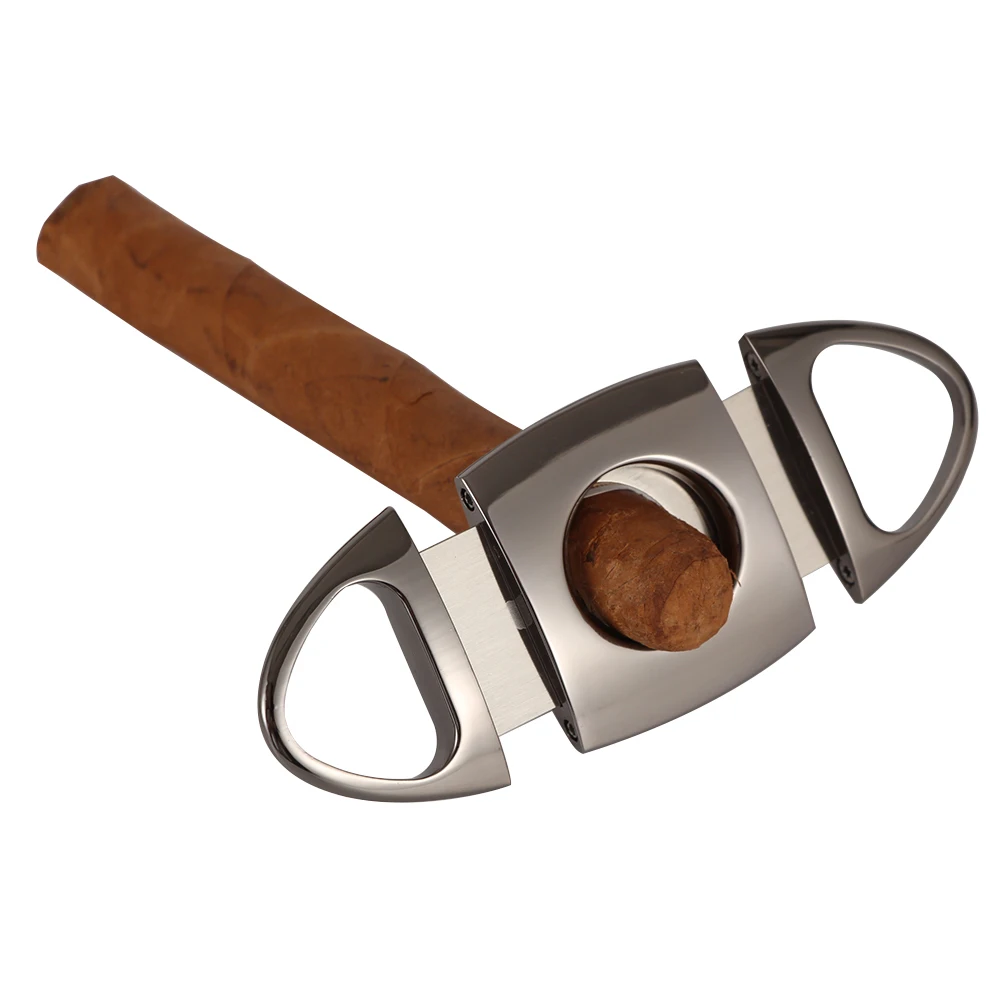 Металлический резак для сигар COHIBA острый из нержавеющей стали карманный