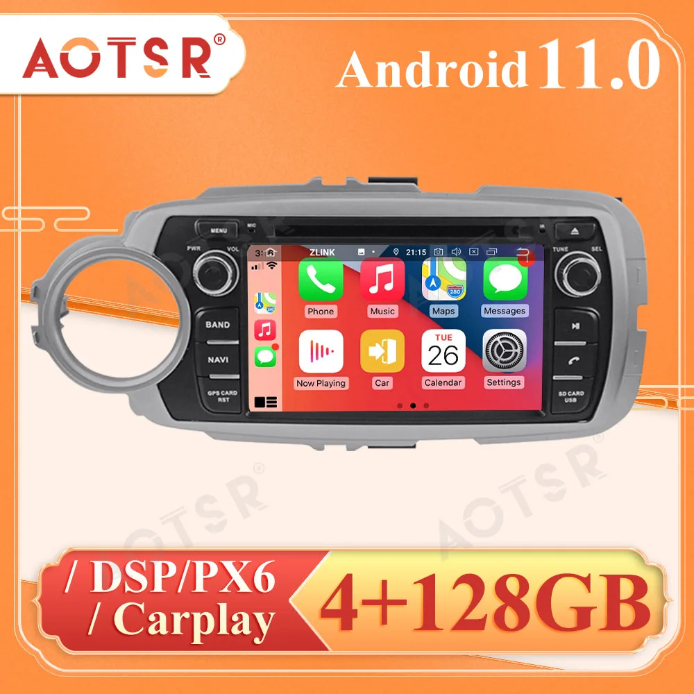 

Android 11.0 Car DVD Stereo Multimedia For Toyota Yaris 2012-2015 Auto Radio GPS Navigation Video Audio head unit free map
