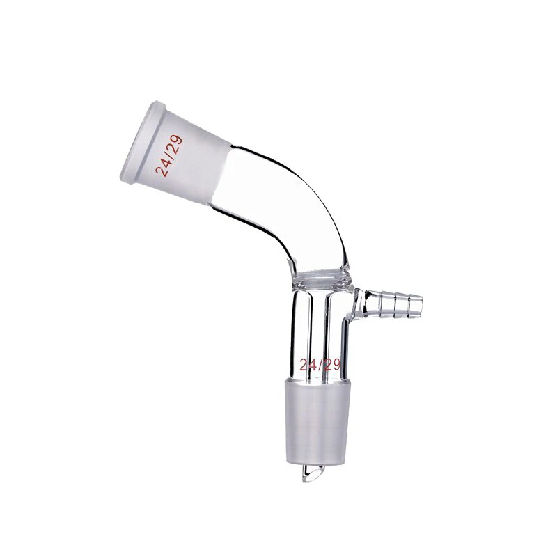 

Вакуумная приемная трубка, 105 градусов, лабораторная трубка для дистилляции, изогнутая стеклянная трубка для приема жидкости, диаметр 14 19 24 ...