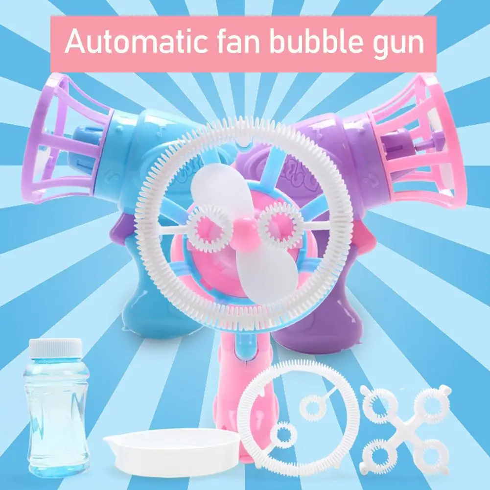 

Summer Funny Magic Bubble Blower Machine Electric Automatic Toys Gun Supplies Kids Outdoor Wedding Bubble Fan Maker Mini wi P5B6