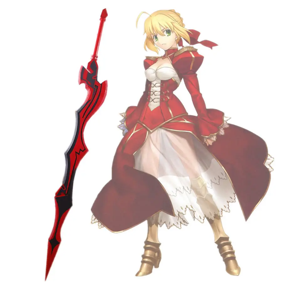 

[Funny] 150cm Cosplay ate/EXTRA Last Encore Saber Nero Red Sword weapon PVC+EVA Sword model Anime Costume party gift toy