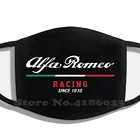 2019 Alfa Romeo Racing Formula 1 мужские женские мужские моющиеся черные маски Alfa Romeo Логотип автомобиля Италия Racing Classic Alfa