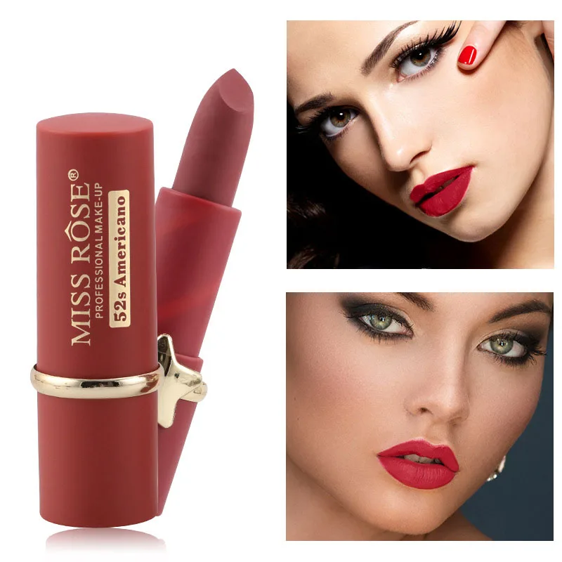 Бархатная губная помада стойкая матовая с полноцветным пигментом губ гладкой