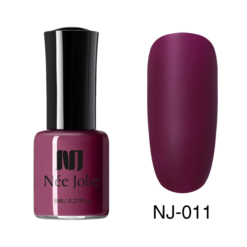 NJM-011 NEE JOLIE 8 мл Лак для ногтей чистая серия лак для ногтей Блестящий зеркальный матовый эффект лак для ногтей 66 цветов - Цвет: NJM-011