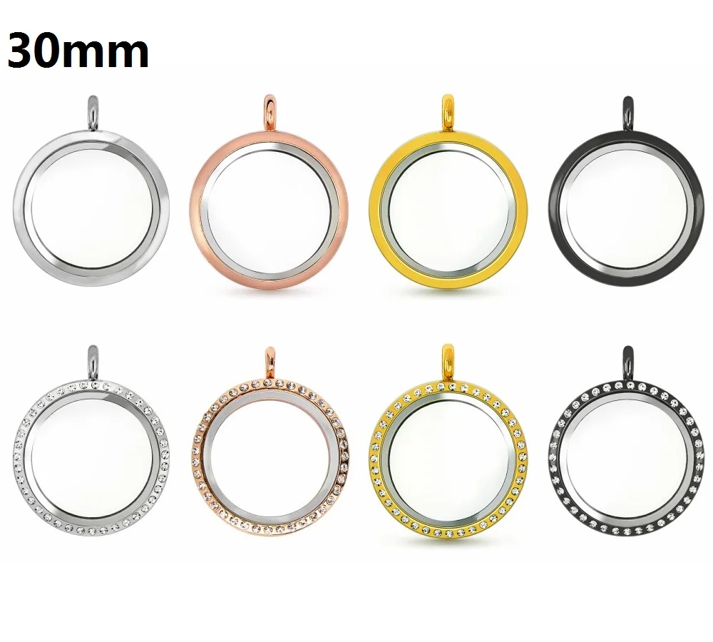 30 мм круглая копия из нержавеющей стали плавающее Стекло Жилая память медальон