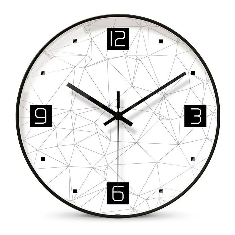 

Office Art Wall Clock Nordic Design Simple Modern Black Wall Clock Geometric Minimalist Relojes De Pared Home Decoration BL50WC