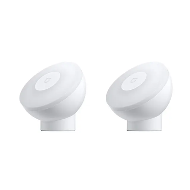 2 pcs 24H корабль Xiaomi Mijia светодиодный индукционный Ночной светильник 2 лампы Регулируемая яркость инфракрасный умный датчик человеческого тела с магнитной основой - Цвет: 2 pcs