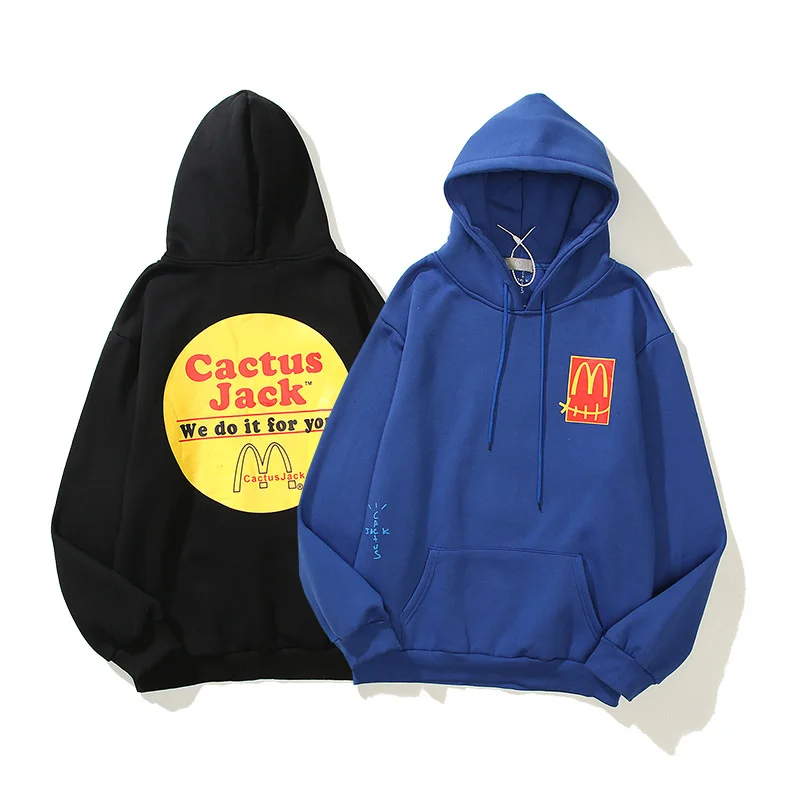 

West Autumn Kanye Winter Travis Scott Cactus Jack Hip-hop Hoody Men Women Fashion Casual Sweatshirt High Street Washed Hoodies