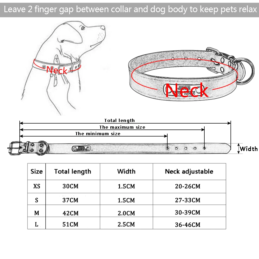 Кожаные идентификационные ошейники для питомцев собак и кошек животных с