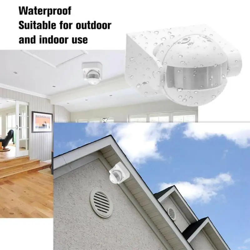 

Spherical curtain wide-angle infrared motion sensor switch 220V-240V adjustable mobile angle IP4 degrees 180 outdoor AC det O8H9