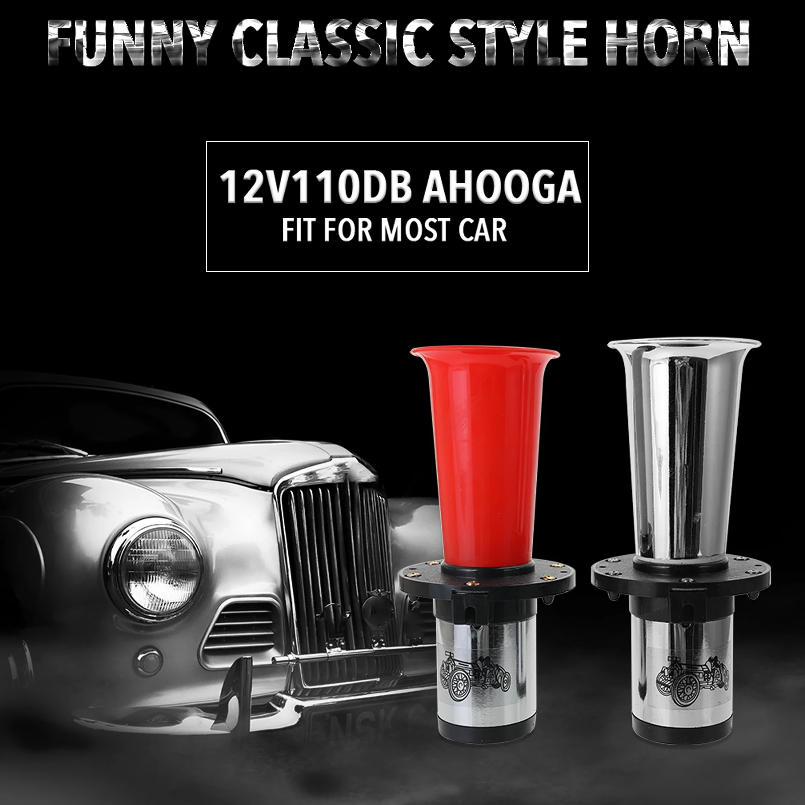 12 В винтажный OO-GA ah классический гудок для модели Ford старый стиль школа T-Ford Chrome 110