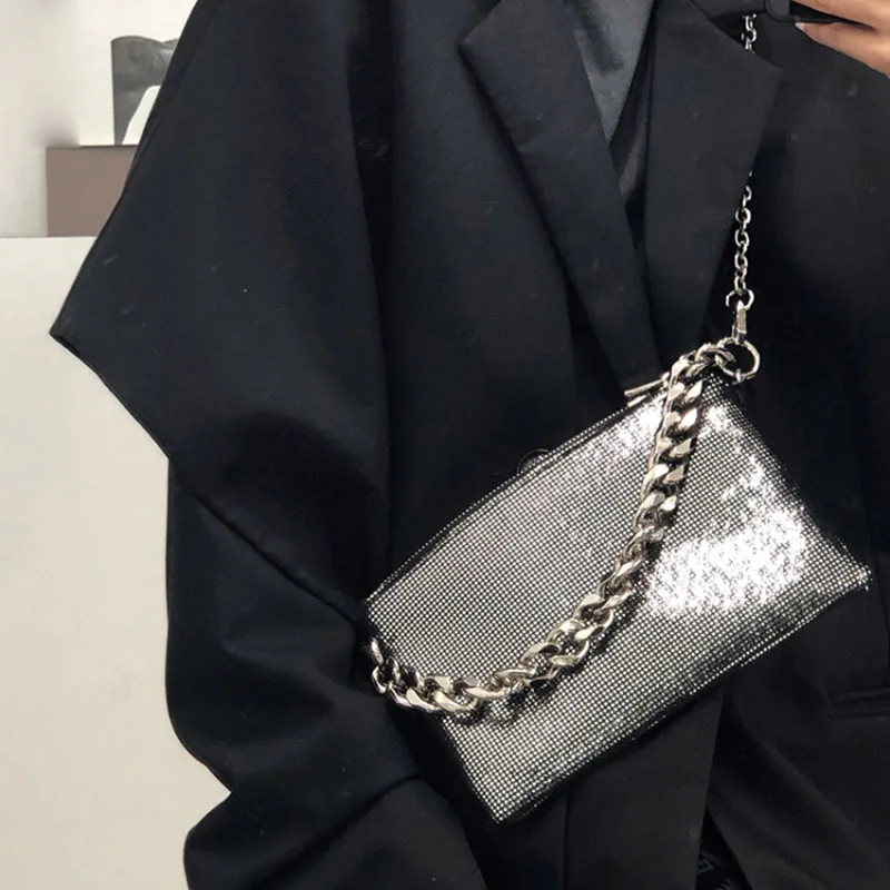 Женская маленькая сумочка модная дизайнерская сумка через плечо с блестками 2019