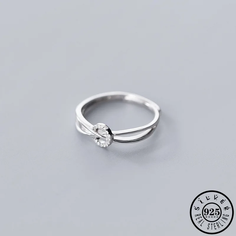 

925 Sterling Silver Cubic Zirconia Round Shape Adjustable Rose Gold Color Plated Knuckle Finger Wedding Party Rings for Women