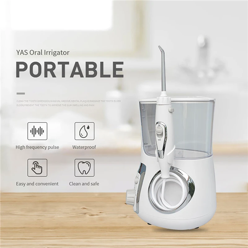 Water Flosser Teeth Cleaner Dental Oral Irrigator Home Use 800ML Irrigation Nozzles Household Tooth Pick Water Pick Jet