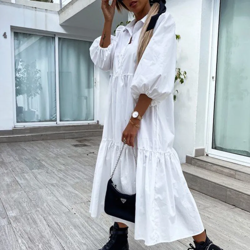 

Fashion Spring Summer Shirt dress Women Sleeveless Turn-down Collar Button-up Dress Ladies Black White Blue Tunic Swing Vestidos