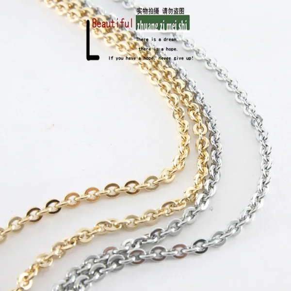 Горячая Распродажа DYRBERG/KERN Золотая и серебряная НЕОБРАБОТАННАЯ цепочка, плоское базовое модное ожерелье