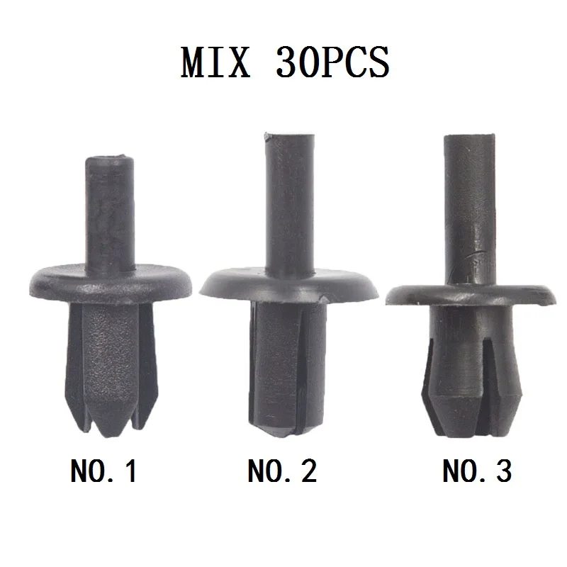 

30 шт. вставной расширительный пластиковый заклепка, автомобильный бампер, дверная обшивка, фиксатор панели, крепежные зажимы