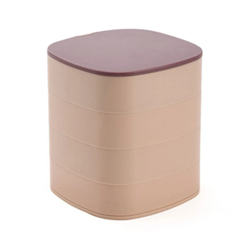 360 Degree Rotation with Mirror Four-layer Jewelry Small Parts Debris Dust-proof Storage Box Three Colors Optional | Дом и сад