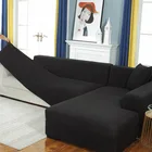 Комбинированный мягкий эластичный диван, чисто черная мебель для гостиной, противоскользящая диванная подушка, кресло, диван